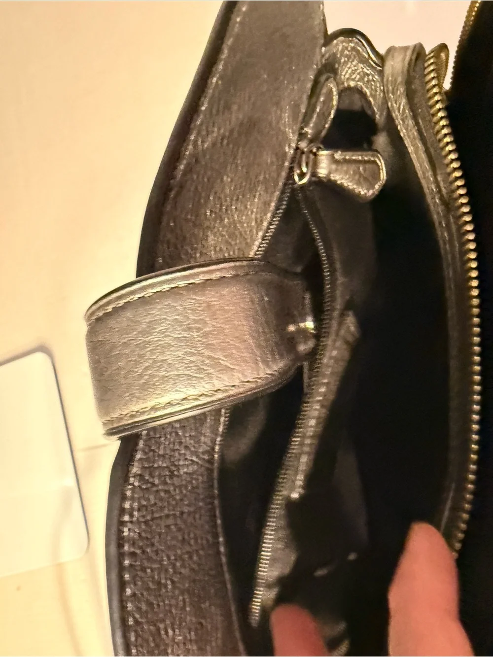 Coach satchel metallic